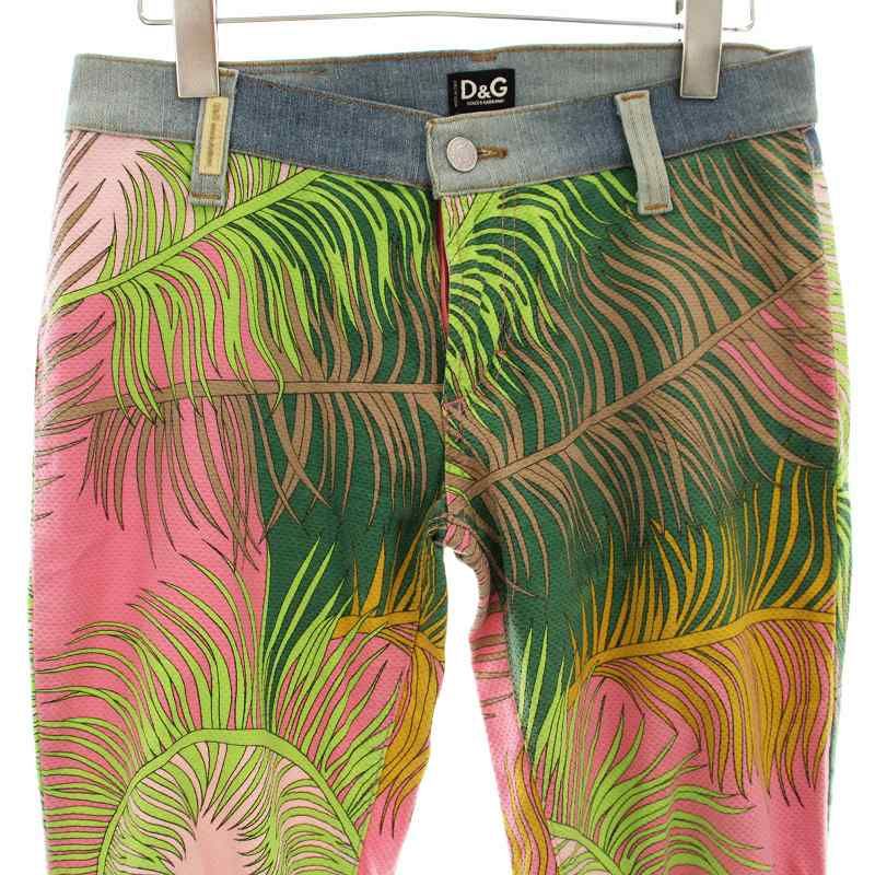 ディー&ジー ドルガバ ドルチェ&ガッバーナ D&G デニムパンツ 花