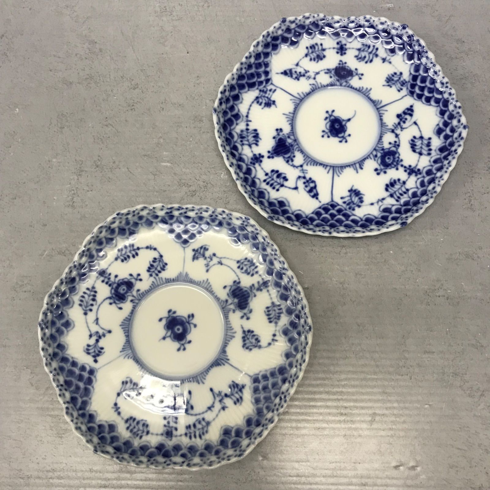 訳あり品 2客 ROYAL COPENHAGEN ロイヤルコペンハーゲン ブルー  