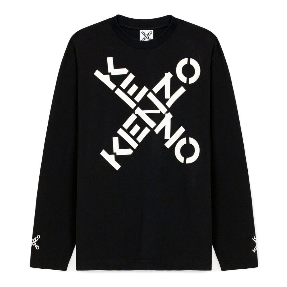 KENZO】ロゴプリントカットソーTシャツ 長袖 L 黒 半額クーポン有 ...