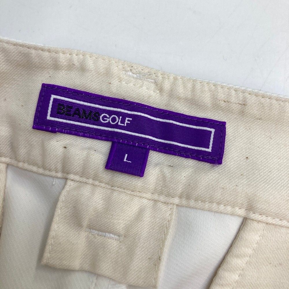 【美品】ビームスゴルフ　クロップドパンツ　白　Lサイズ サイズ：L BEAMS GOLF ビームスゴルフ クロップドパンツ