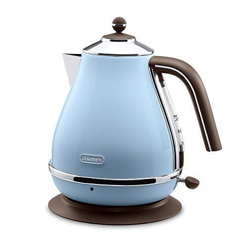 Color 1 アズーロブルー_PatternName 1 ケトル単品 De Longhi デロンギ 電気ケトル アイコナ ヴィンテージ KBOV1200J-AZ ステンレス 1.0L 見やすい水量計 異物混入防止フィルタ 空だき防止機能 簡単お手入れ