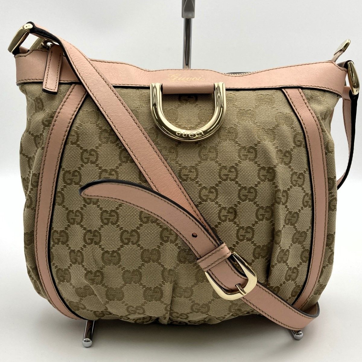 美品 GUCCI グッチ アビーライン GG柄 ショルダーバッグ 斜め掛け