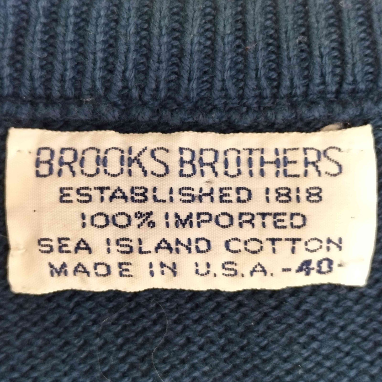 【BROOKS BROTHERS】シーアイランドコットンセーター　ビンテージ ブルックスブラザーズ BROOKS BROTHERS 80s USA製 SEA ISLAND COTTON V