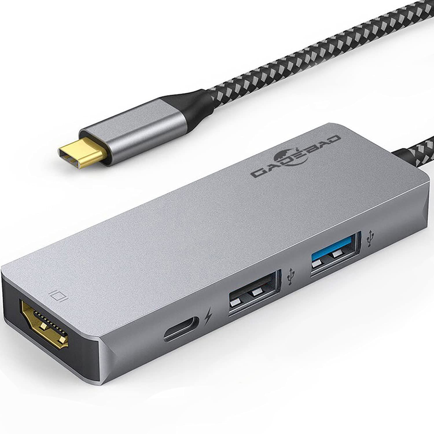 【新着商品】c c hdmiアダプタ type hdmi変換 thunderbolt3 usb 2.0+PD充電] 3.0+USB hdmi hdmi HDMI+USB 高安定性 マルチポート[4K type-c MacBook GADEBAO 4-IN-1