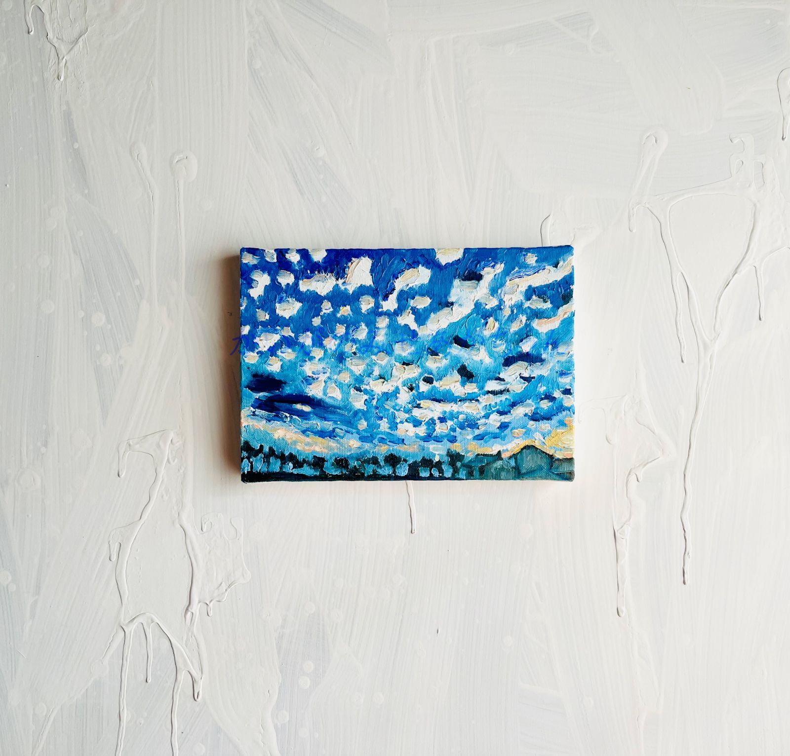 原画「朝の海２」サムホール・油彩 原画「朝の海2」サムホール・油彩