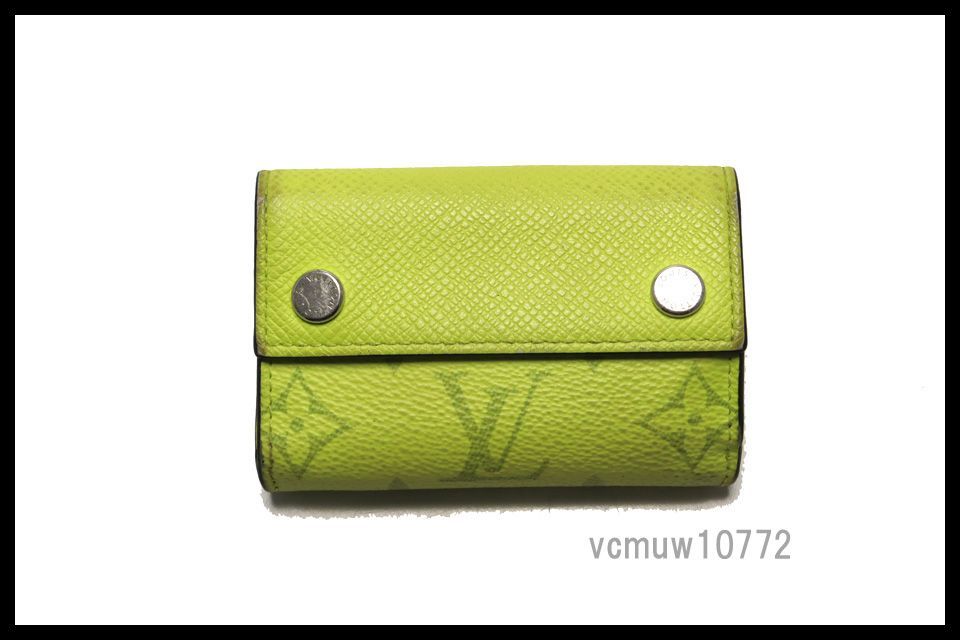 近年モデル 美 LOUIS VUITTON タイガラマ ディスカバリーコンパクト レザー 3つ折り財布 ルイヴィトン 0515go30363