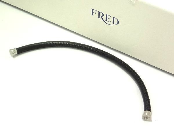 ■新品■未使用■ FRED フレッド フォース10 ブレスレット用 スティールケーブル 表記サイズ 16 ブルー系×シルバー系 AN8482