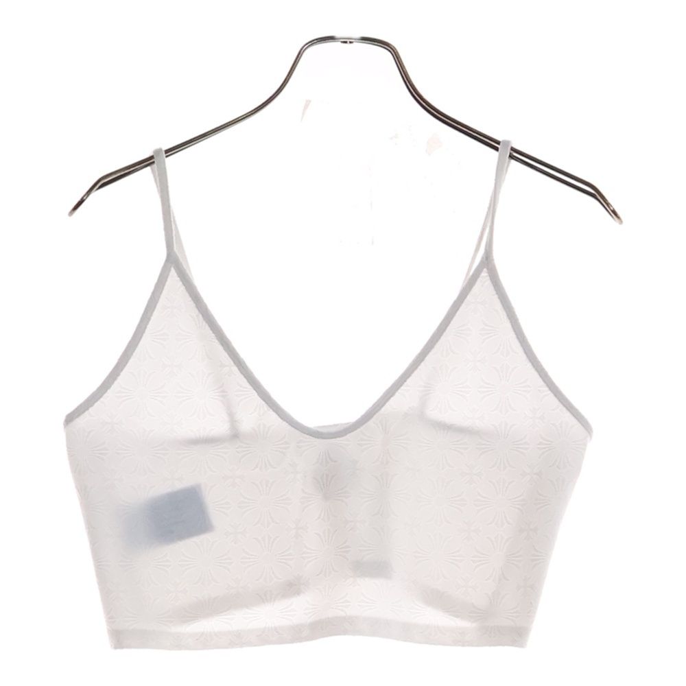 CHROME HEARTS クロムハーツ CH Plus Pattern Horseshoe Rubber Print Camisole CHプラス柄 ホースシューラバープリント キャミソール 総柄 ショート丈 レディース ホワイト