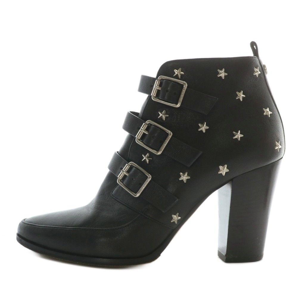 ジミーチュウ JIMMY CHOO ショートブーツ レザー ポインテッド