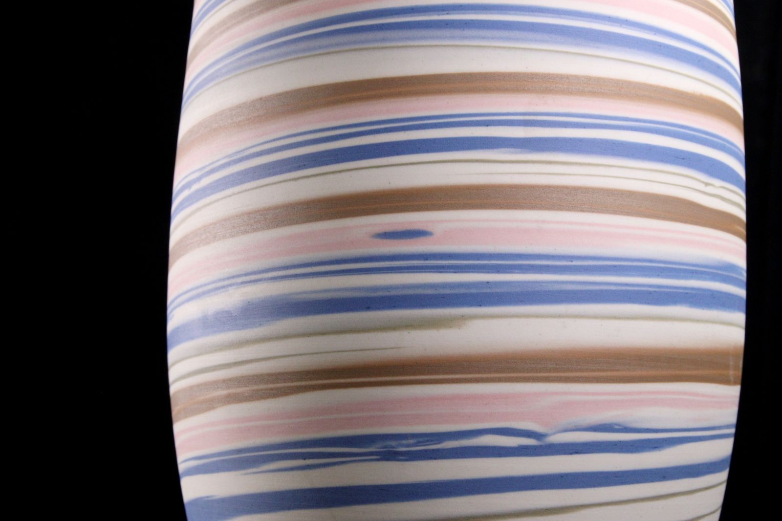 九谷焼 徳田順子作 練込壷 31.5cm 作家物 徳田八十吉 花瓶 花器 唐物