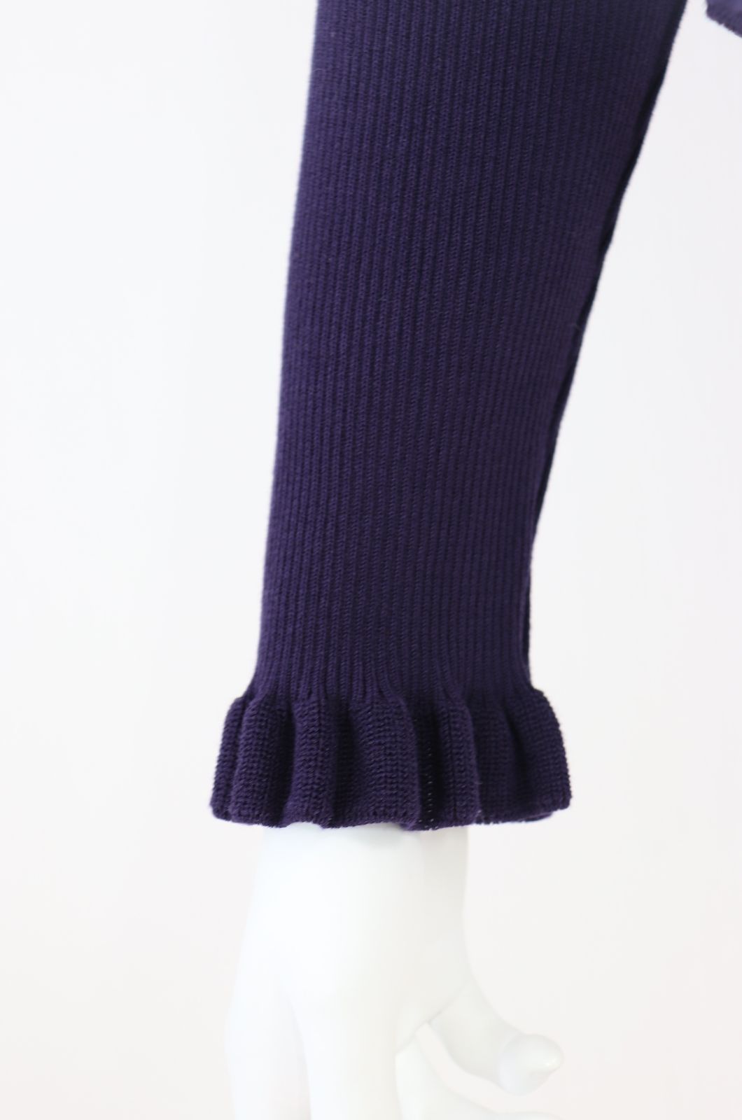 Rene☆ルネ リブニットジップアップカーディガン 6832330 紫/パープル  