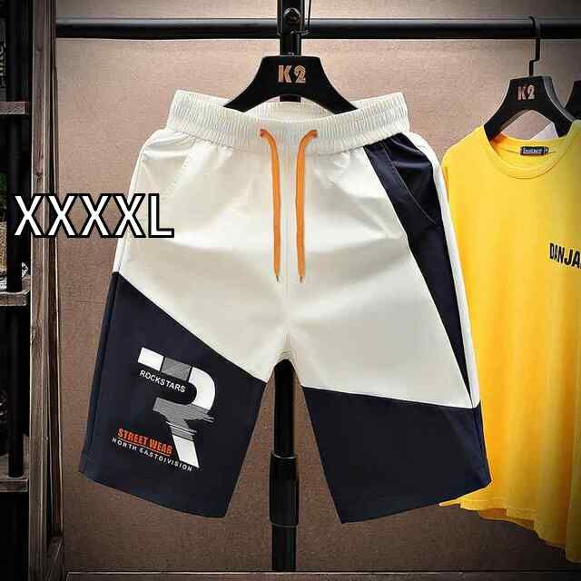 [XXXXL]メンズ ファッション 服  オシャレ シンプル 大人 かっこいい 大きいサイズ ストリート 紳士服  カジュアル パンツ 夏 薄手 ゆったり 五分丈 ビーチ スーツ