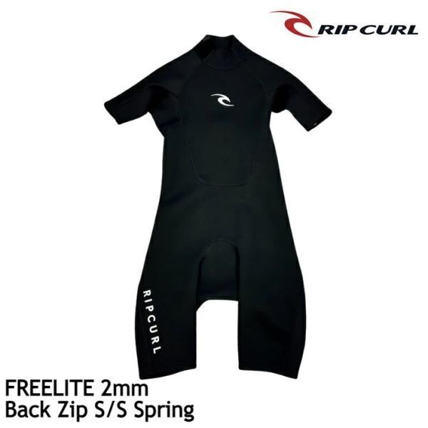 リップカール WFPOSM LITE 2MM S|S BACKZIP SPRING フリーライト バックジップ スプリング Black S メンズ