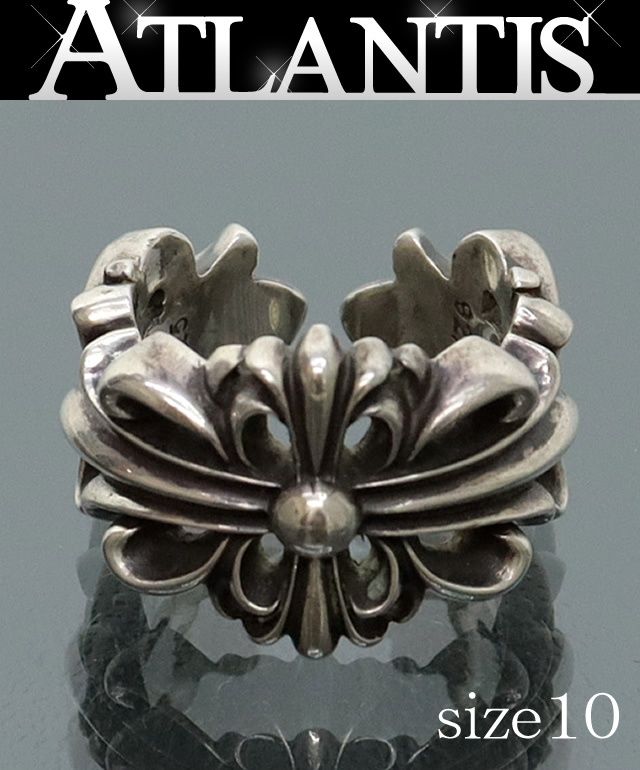 大得価，人気セール クロムハーツ ダブル フローラル クロス リング