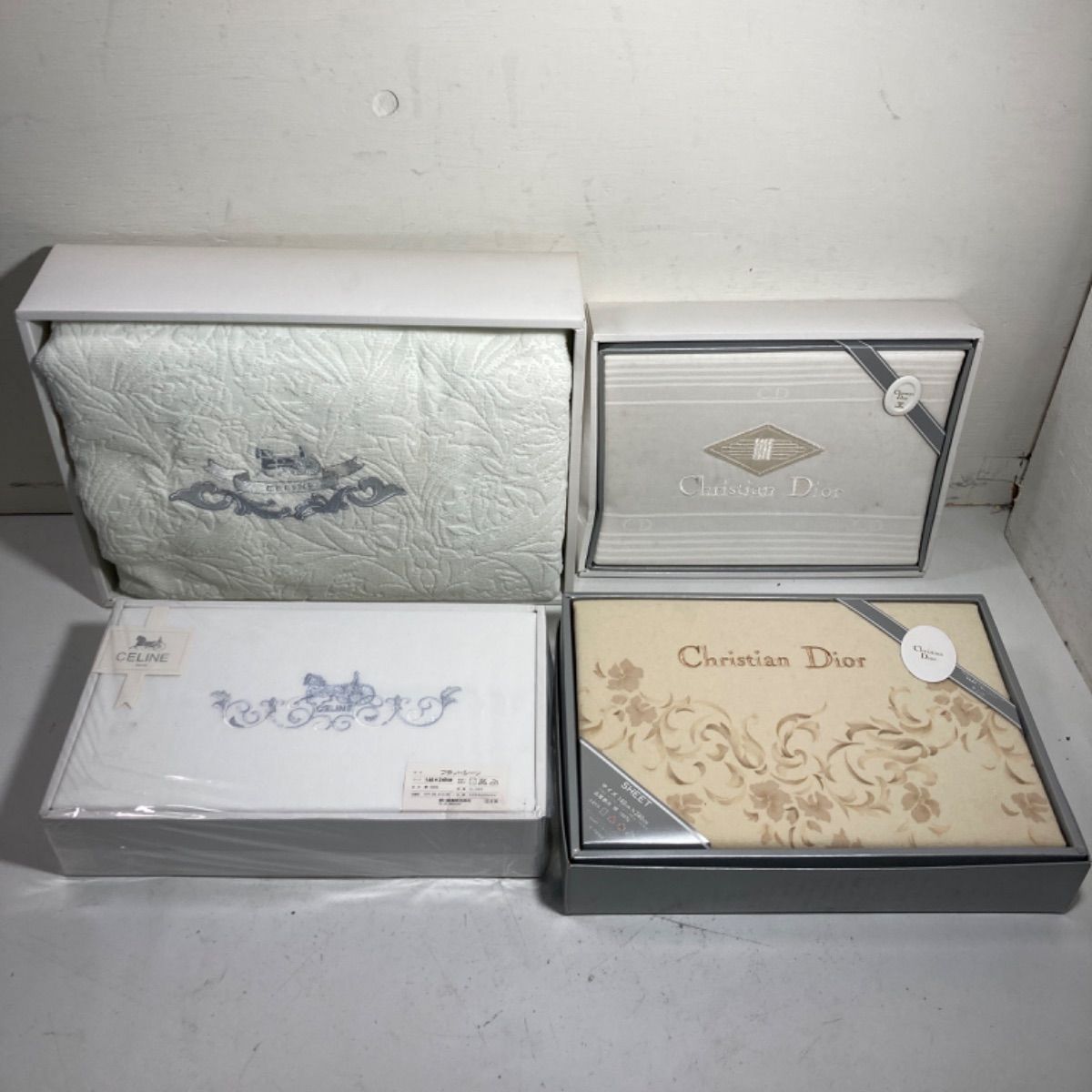 ☆お値下げ！ ブランドシーツ 箱入り未使用 セリーヌ×2点 