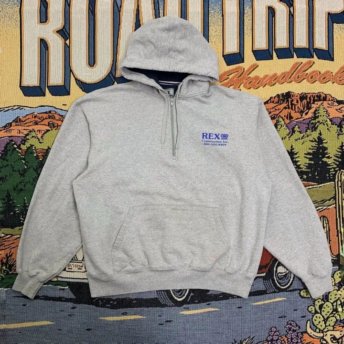 【雷市場（ポンジャン）商品韓国直送】 XL Champion(チャンピオン) ハーフジップアップ ボックスフィット フーディー パーカー