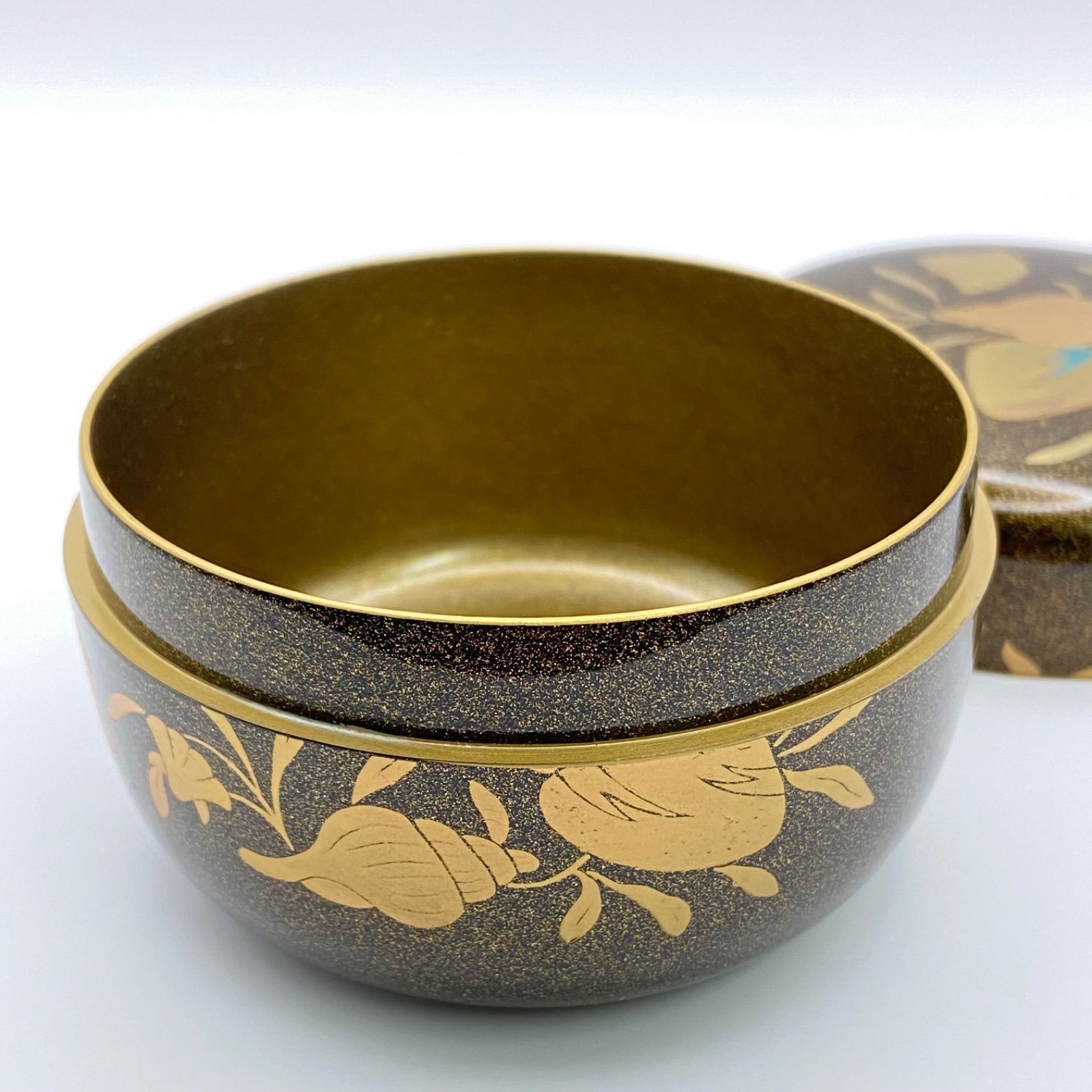 平棗 海松貝蒔絵 梨子地 東雲 茶道具 樹脂製 薄茶器 漆器 伝統