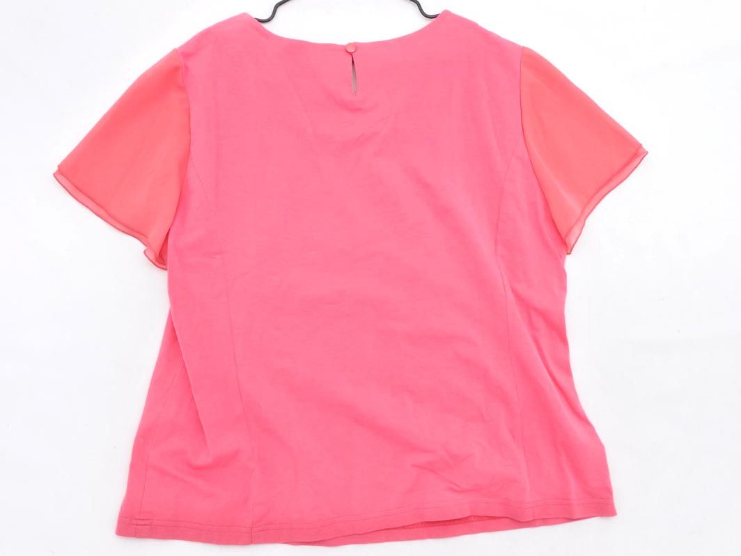 レリアン Leilian ベロアカットソー【THE NEW】 （ピンク） Leilian レリアン 切替 カットソー size13/ピンク