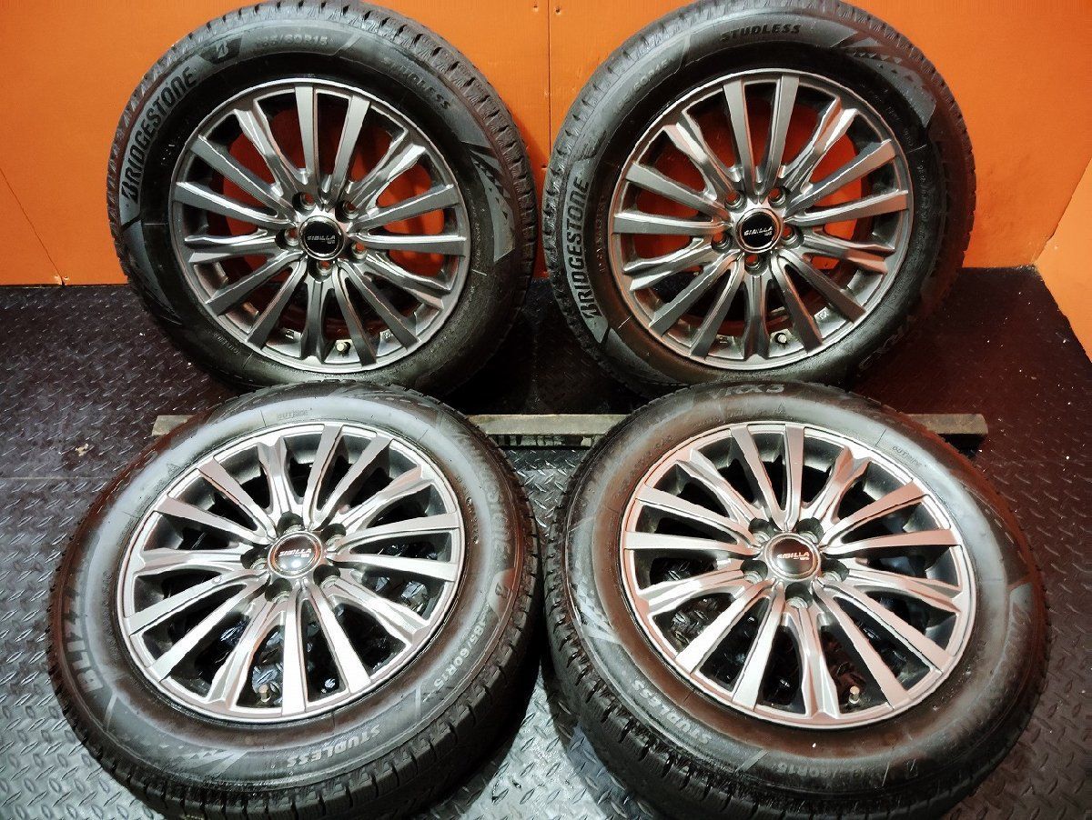 BS BLIZZAK VRX3 185/60R15】スタッドレス【SIBILLA NEXT W5 15インチ