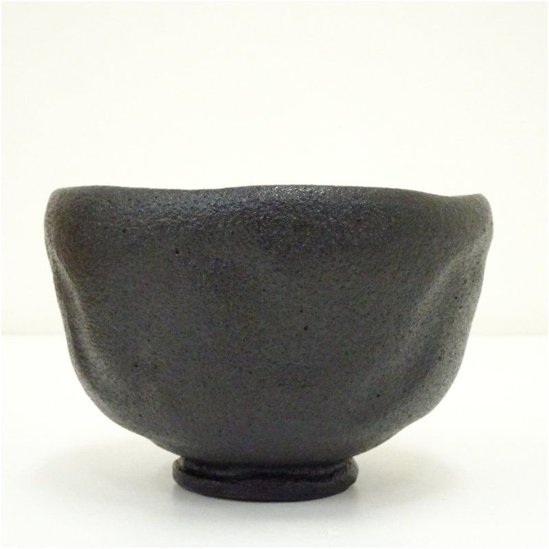 寒川栖豊造 那智黒茶碗