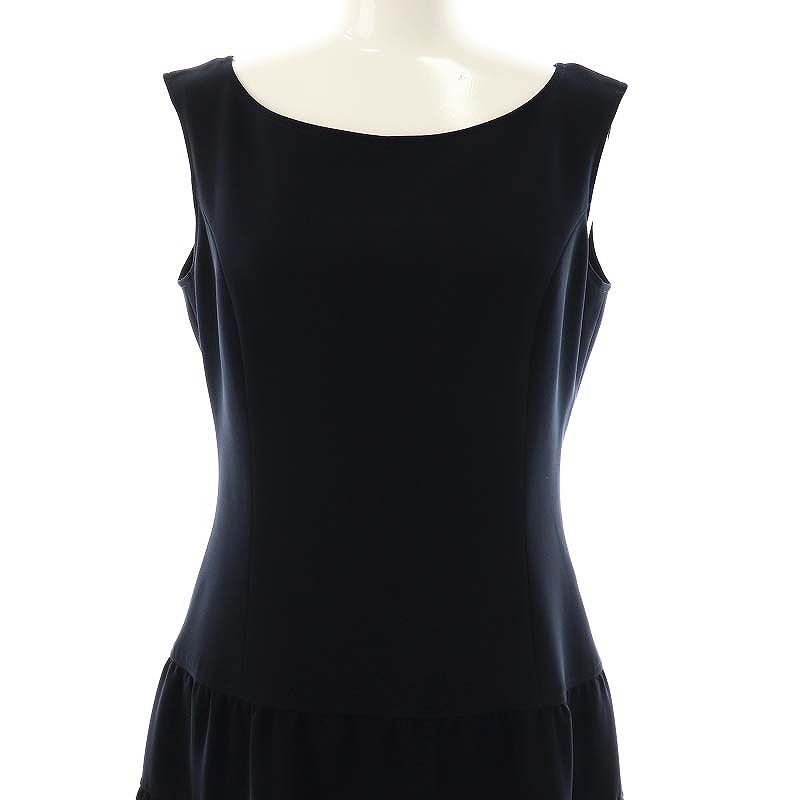 ルネ Rene ベーシック basic ノースリーブ ティアードワンピース