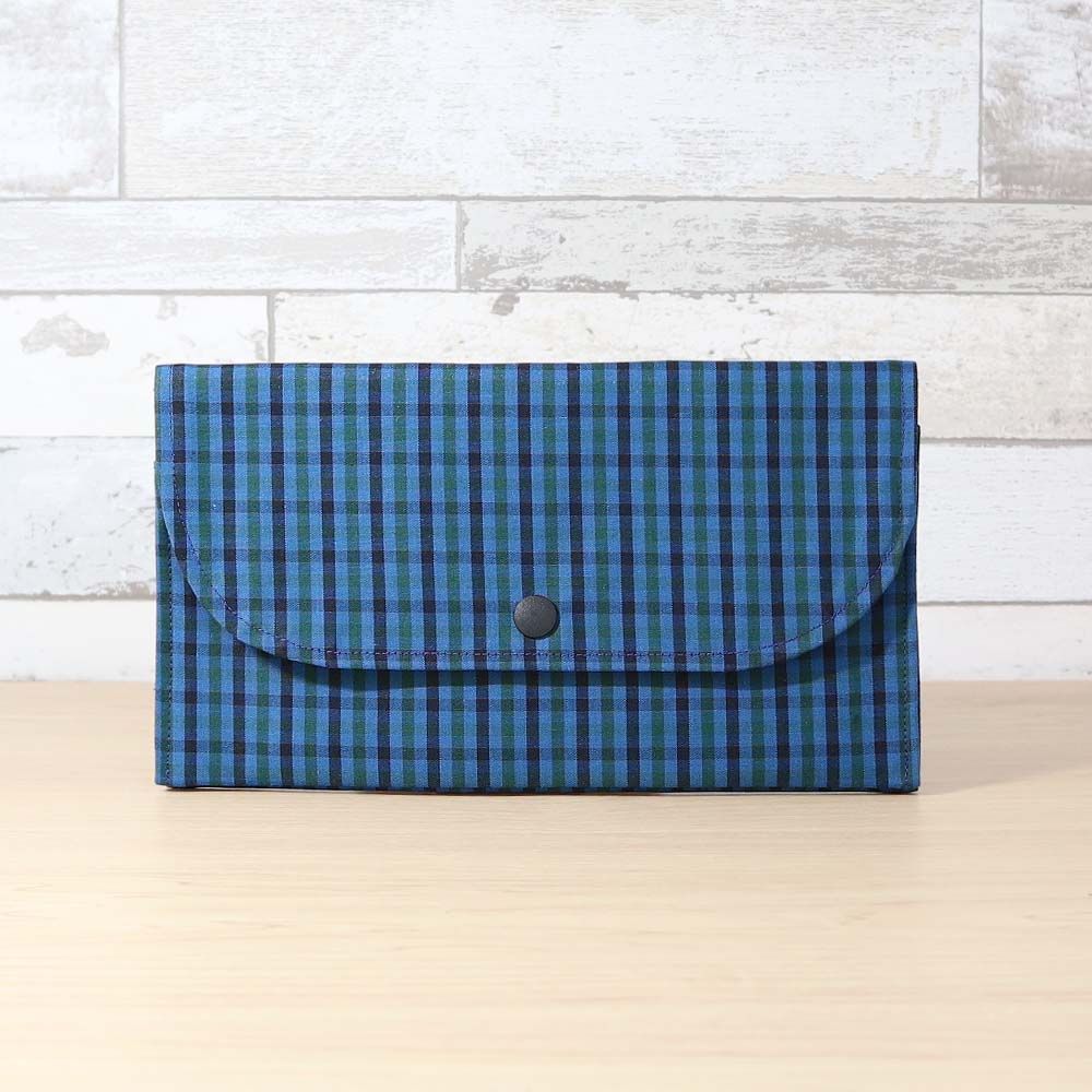 ファミリア風 ブルグリーンチェック×ネイビー タータンチェック マルチ