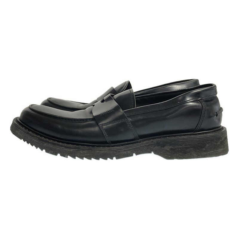 PRADA / プラダ | レザー コインローファー | 7 1/2 | ブラック