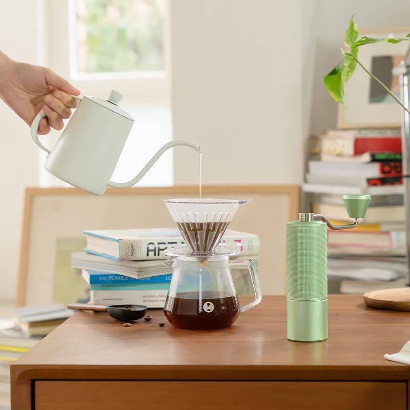 数量 TIMEMORE 栗子C3s 手挽きコーヒーミル 手動式 タイムモア コーヒーグラインダー ステンレス臼 粗さ調整 清掃しやすい coffee grinder 家庭用 省力性 ダイヤモンド C3s-グリーン