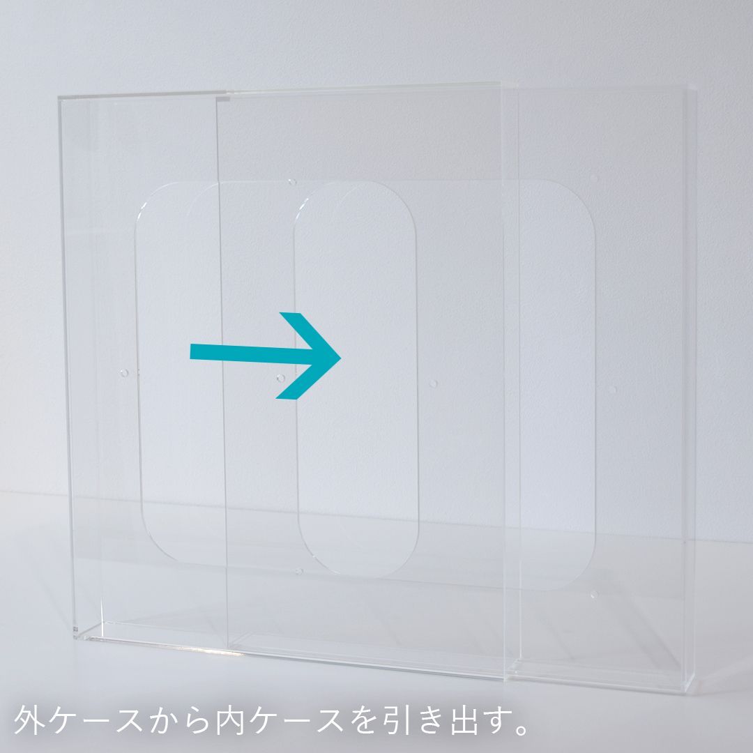 アクリル製の透明な額 prèdoux　キャンバス木枠用　F12サイズ