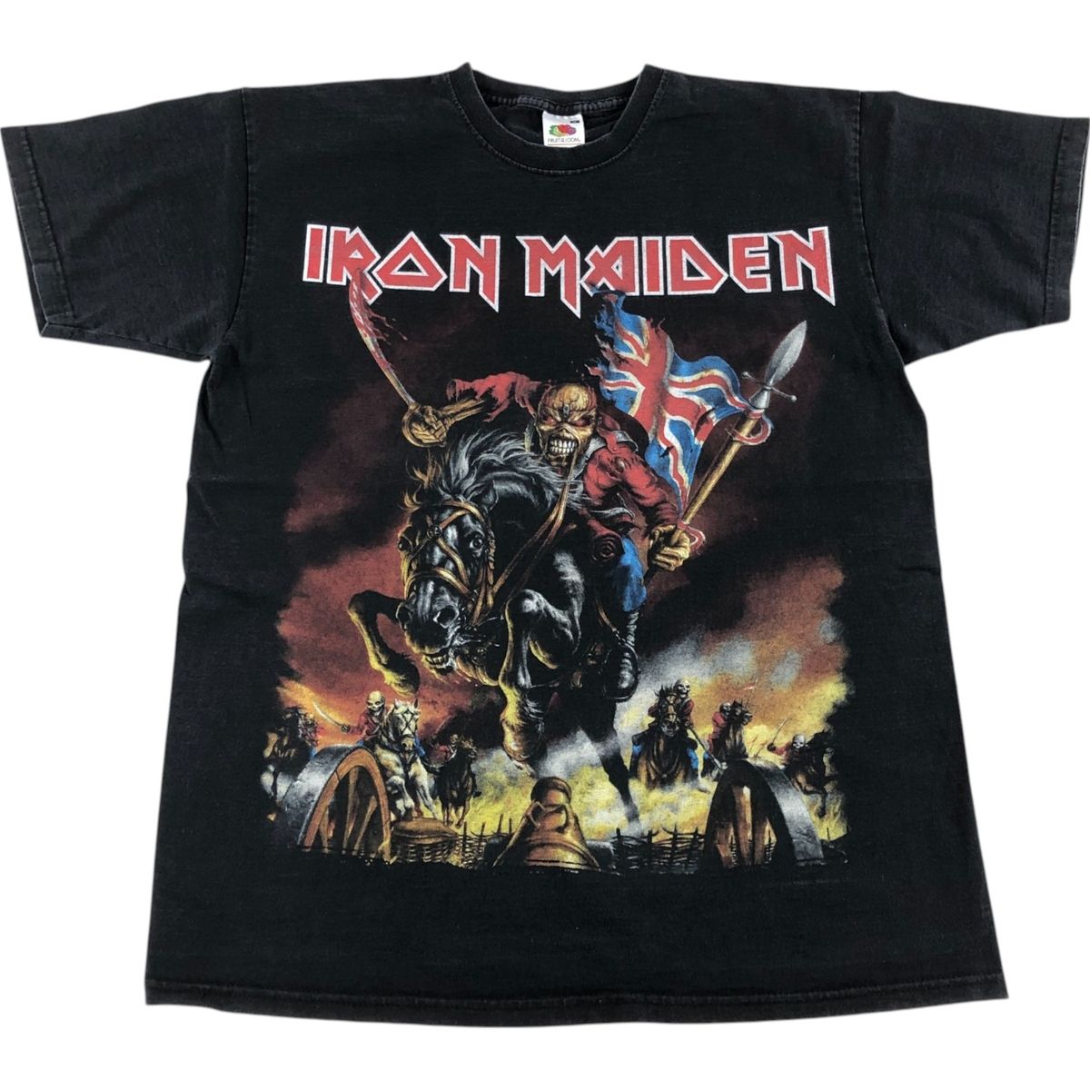 古着 フルーツオブザルーム FRUIT OF THE LOOM IRON MAIDEN アイアンメイデン ドクロ柄 スカル柄 バンドTシャツ バンT|eaa546513