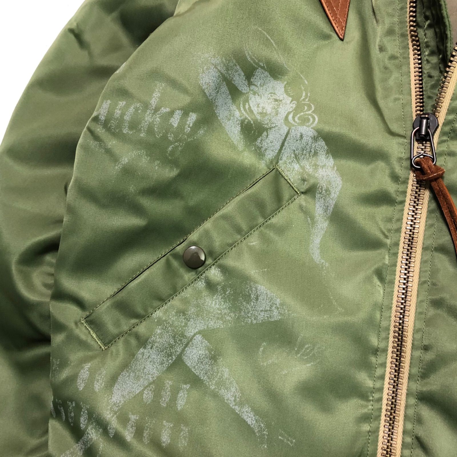 CALEE B-15A フライトジャケット ボンバージャケット ピンナップガール