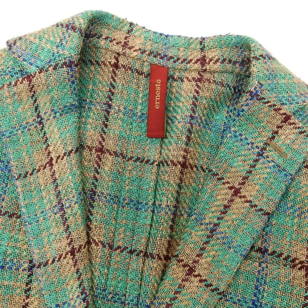 中古】エルネスト ernesto GFB シルクコットン チェック 2B 中古】エルネスト ernesto GFB シルクコットン チェック 2B