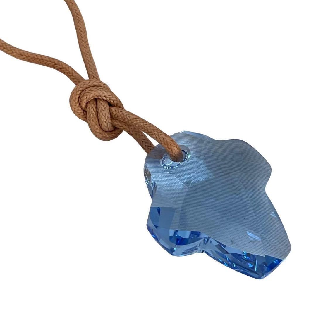 SWAROVSKI スワロフスキー ネックレス チョーカー 青 クロス - メルカリ