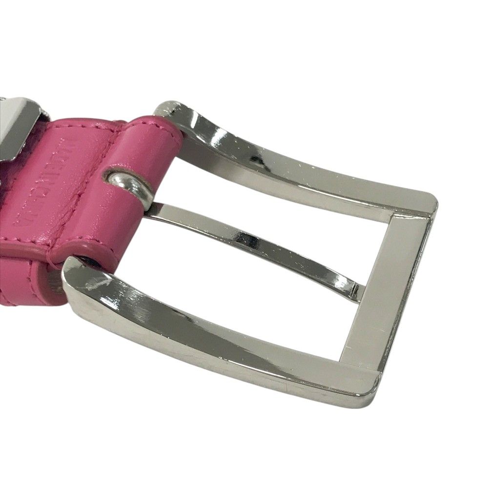 PEARLY GATES パーリーゲイツ 編み込みベルト ロゴ総柄 ピンク系