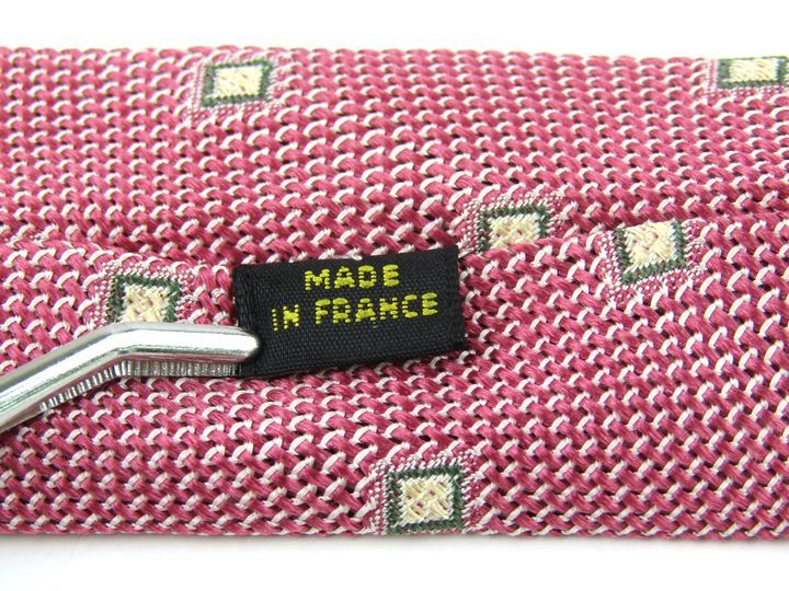 シャルベ ブランドネクタイ スクエアドット柄 シルク フランス製