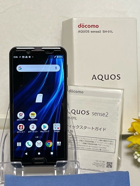 新品同様 SHARP AQUOS sense2 SH-01L スマホ フィルム付 - 中古スマホ