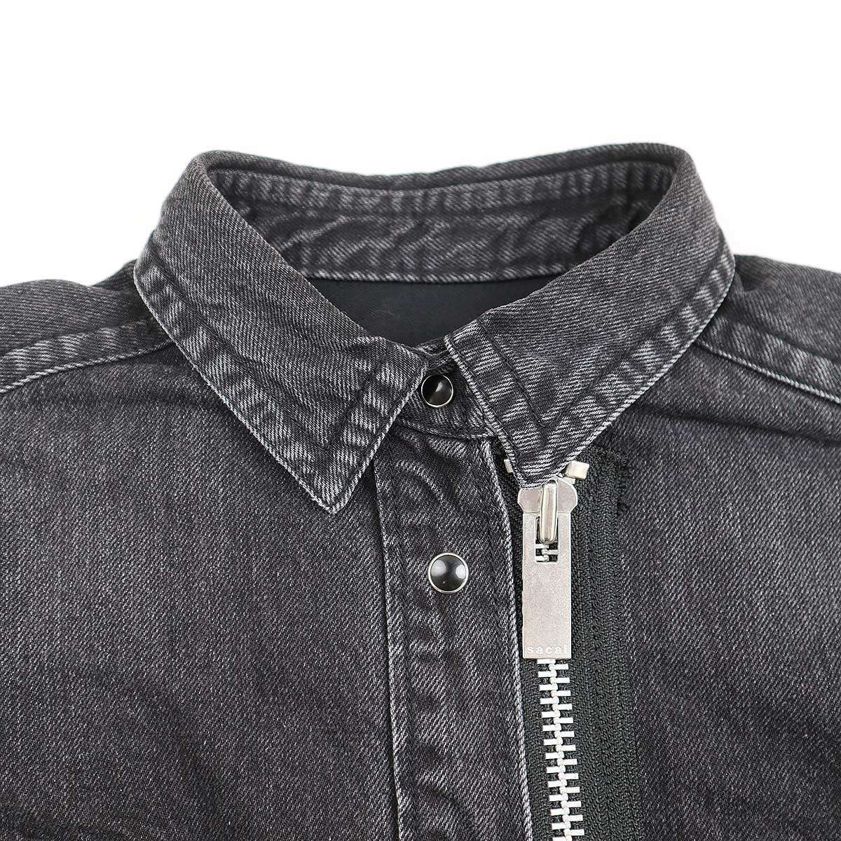 sacai サカイ 20AW ジップアップボアデニム ドレスワンピース 20-05152