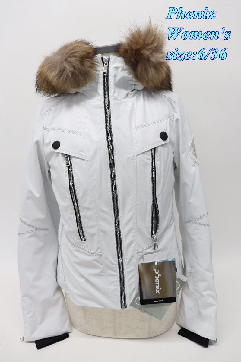 Phenix フェニックス レディース ネックウォーマー付きスキージャケット 6|36 オフホワイト ES782OT69 R2510-123