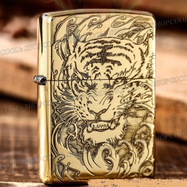 虎 爪痕 両面彫り オイルライター ZORRO ゴールド zippo タイガー - メルカリ