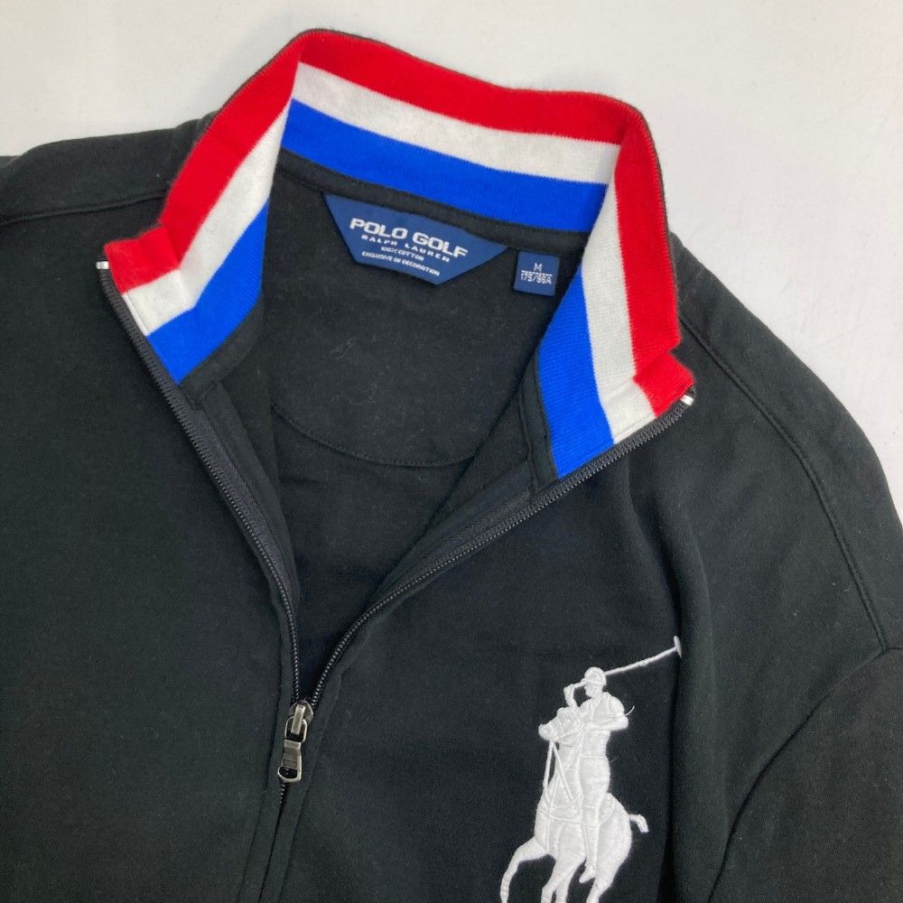 サイズ：M POLOGOLF ラルフローレン ポロゴルフ  スウェット ジップジャケット  ブラック系 [240101419006] ゴルフウェア メンズ ストスト サイズ：M POLOGOLF ラルフローレン ポロゴルフ スウェット