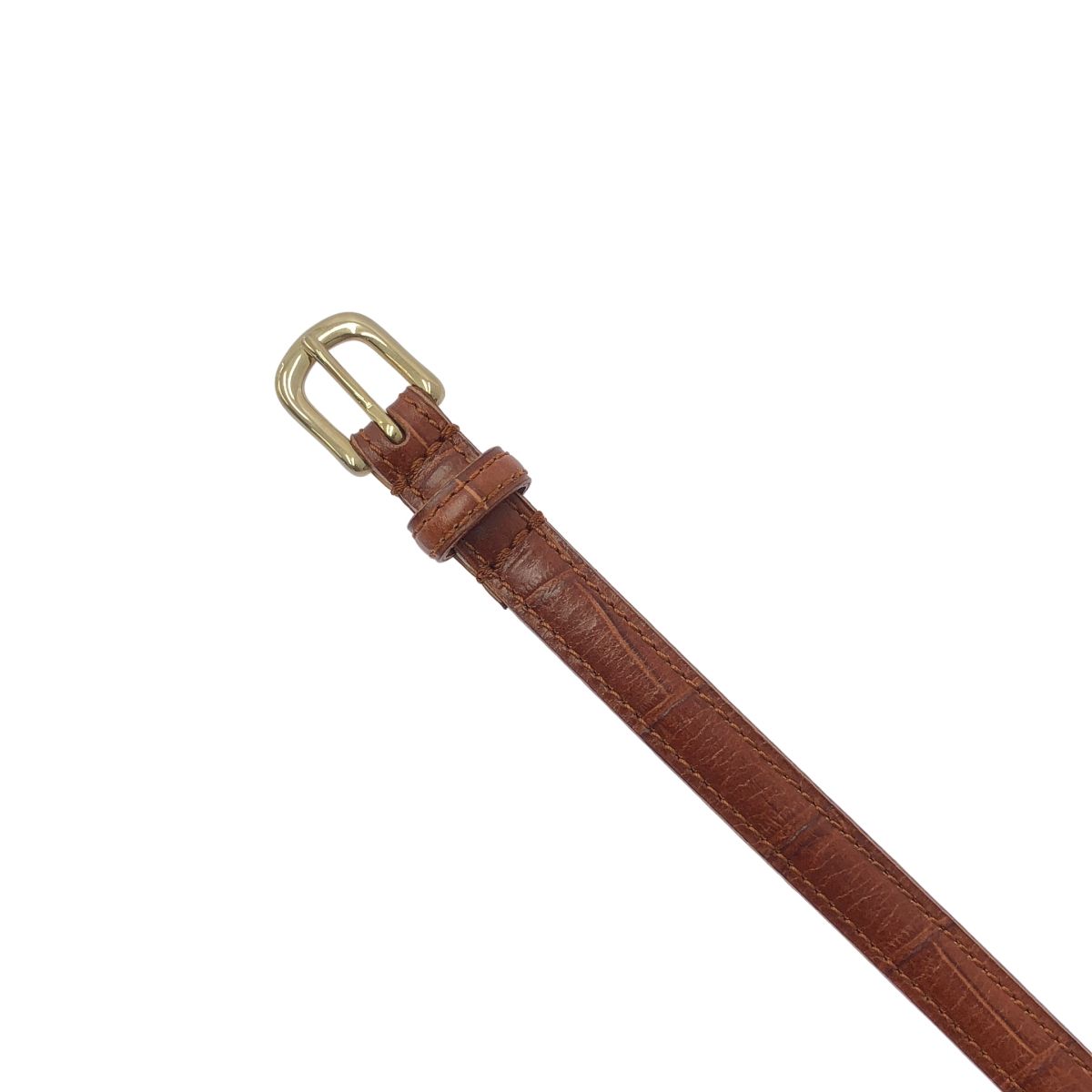 Felisi / フェリージ | レザー 型押し ゴールドバックル ベルト