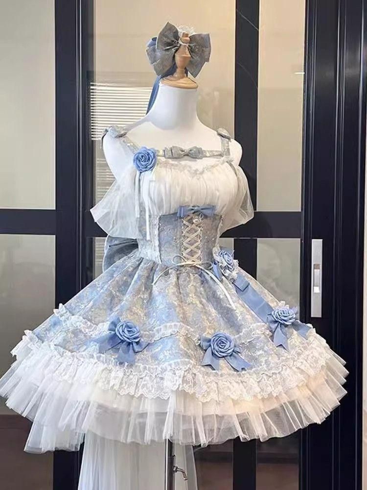 25年 ドレスロリータセット 仮装 オリジナル 洋服 ロリータ ワンピース かわいい 撮影会 舞台 イベント PB-279