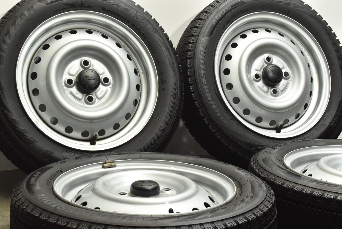 車 【バリ溝 スタッドレス】ダイハツ スチール 14in 4.5J +40 PCD100 