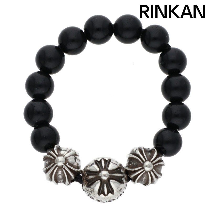 クロムハーツ BEAD RING|ビーズ オニキスリング メンズ 12号