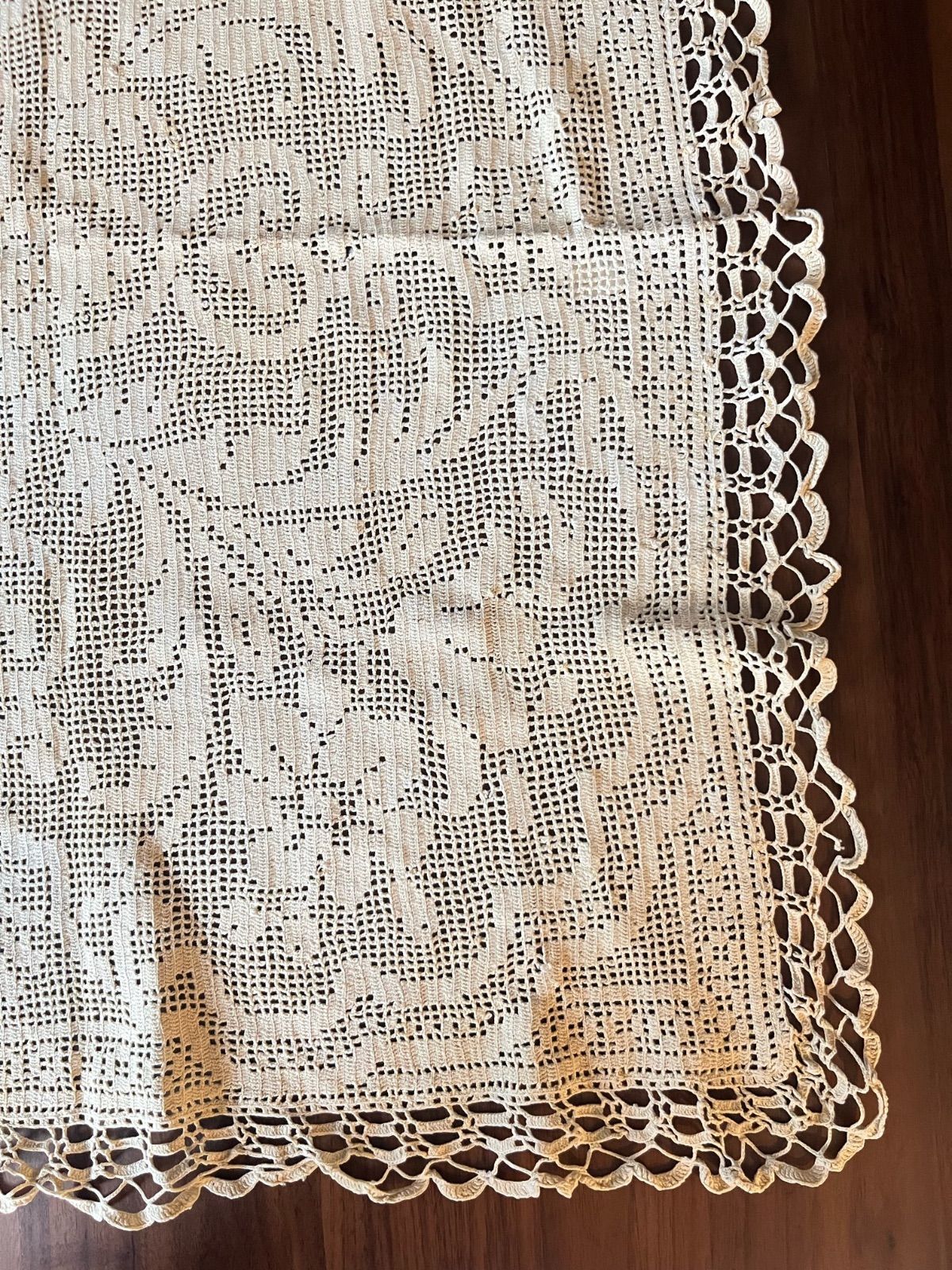 クロッシェレースのブランケット