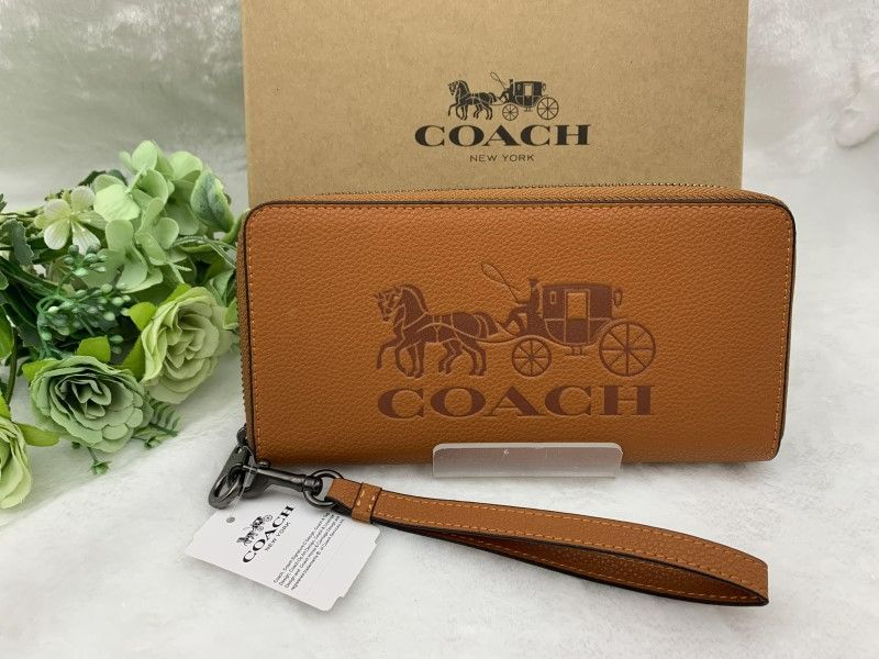 父の日新品 未使用 coach コーチ 長財布 馬車 ホースキャリッジ