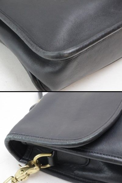 くまcoachブラックレザー ビジネスバッグ L4C-5265 中古品 2404-94 コーチ 5265 オールド ブリーフケース ビジネスバッグ