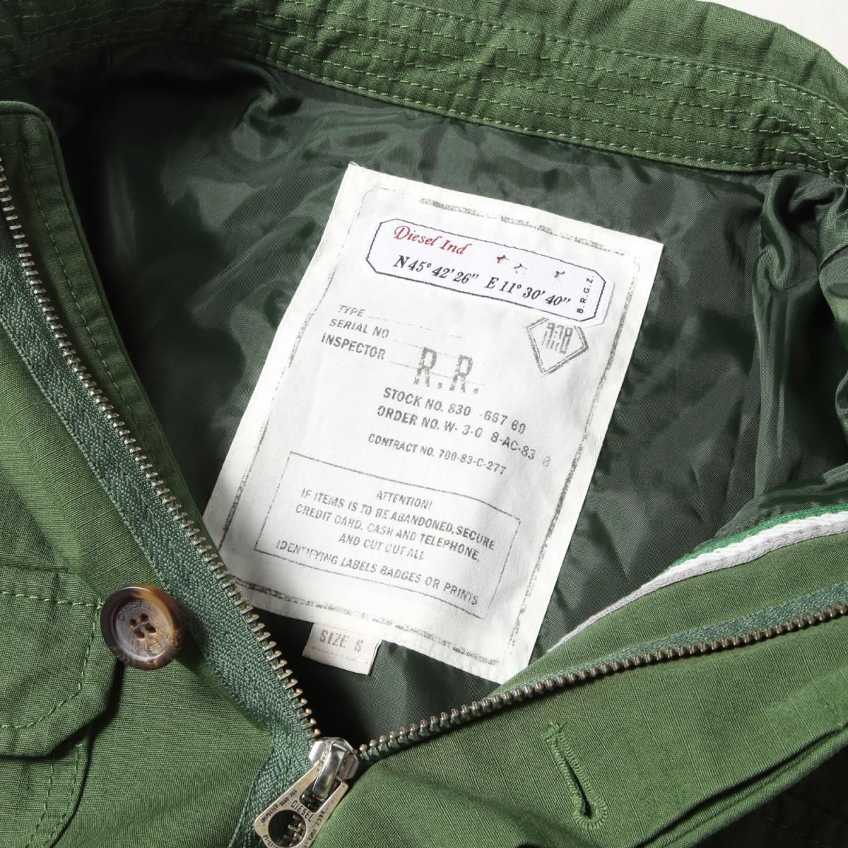 DIESEL ディーゼル ジャケット レザーエルボーパッチ付き