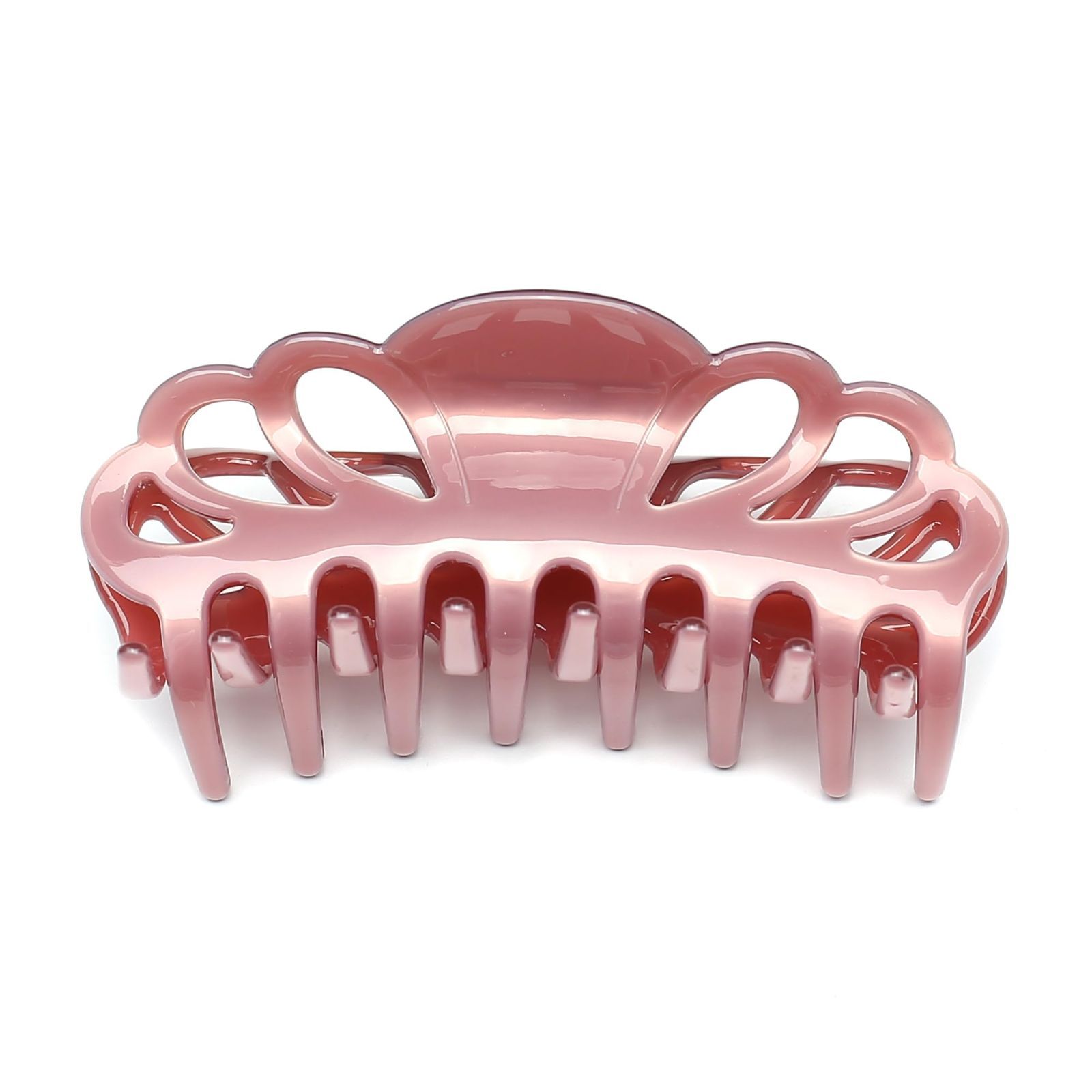 QinGoo 大きめ ヘアクリップ 髪留め クリップ 赤い バンスクリップ しっかりとまる ヘア レディース 韓国 1本 10 cm Red