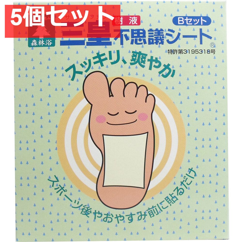 三皇 足裏樹液不思議シート Bセット 24枚(48駒)入 5個セット まとめ売り
